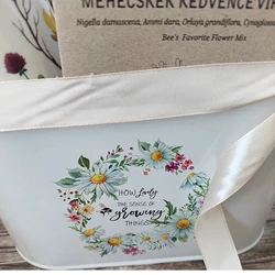 Méhecskék kedvence-  vadvirágkoszorús virágnevelgetős, kertészkedős anyák napi, tanév végi ajándék 