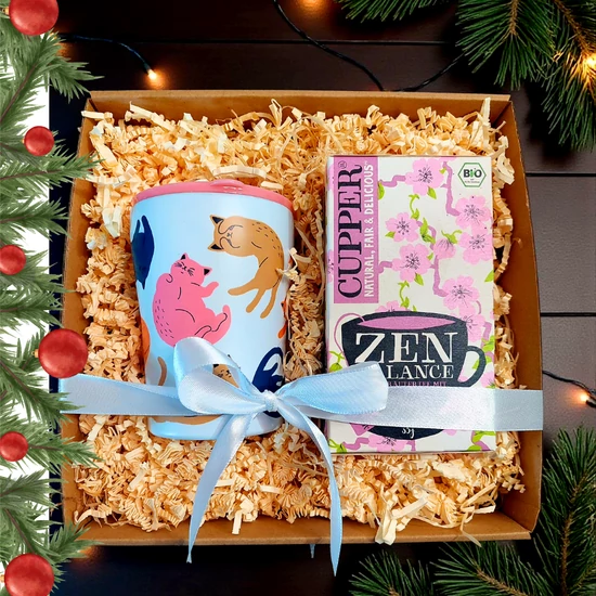 ZEN macska - hőtartó tumblerrel és teával