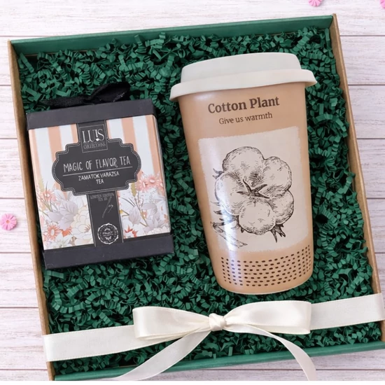 Zamatok varázsa teázós box hordozható pohárral