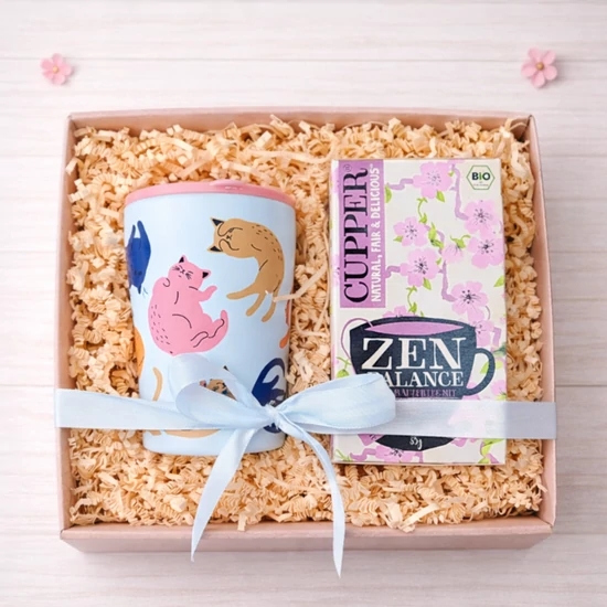 ZEN macska - hőtartó tumblerrel és teával