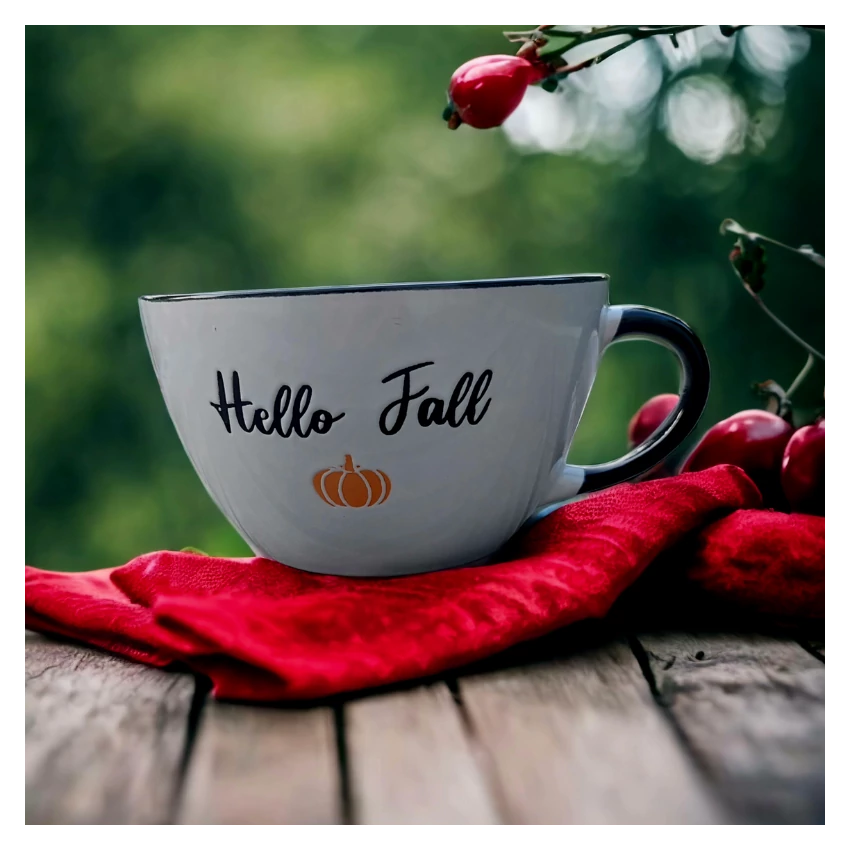 Őszi teázós, nagy bögre: hello fall!