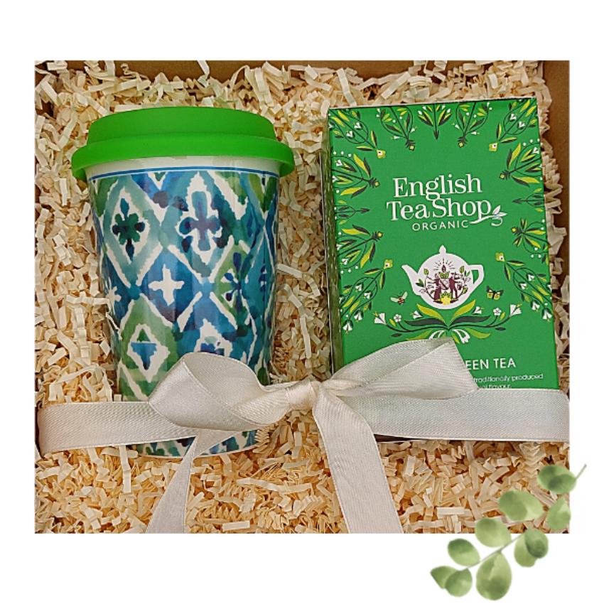 Téli erdő-ajándékdoboz zöld tea válogatással